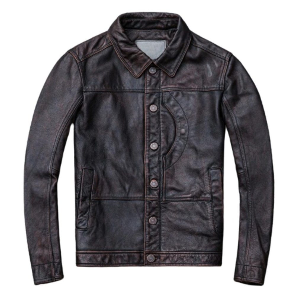 Bashwood Handmade Dark Brown Rider Jacket For Men